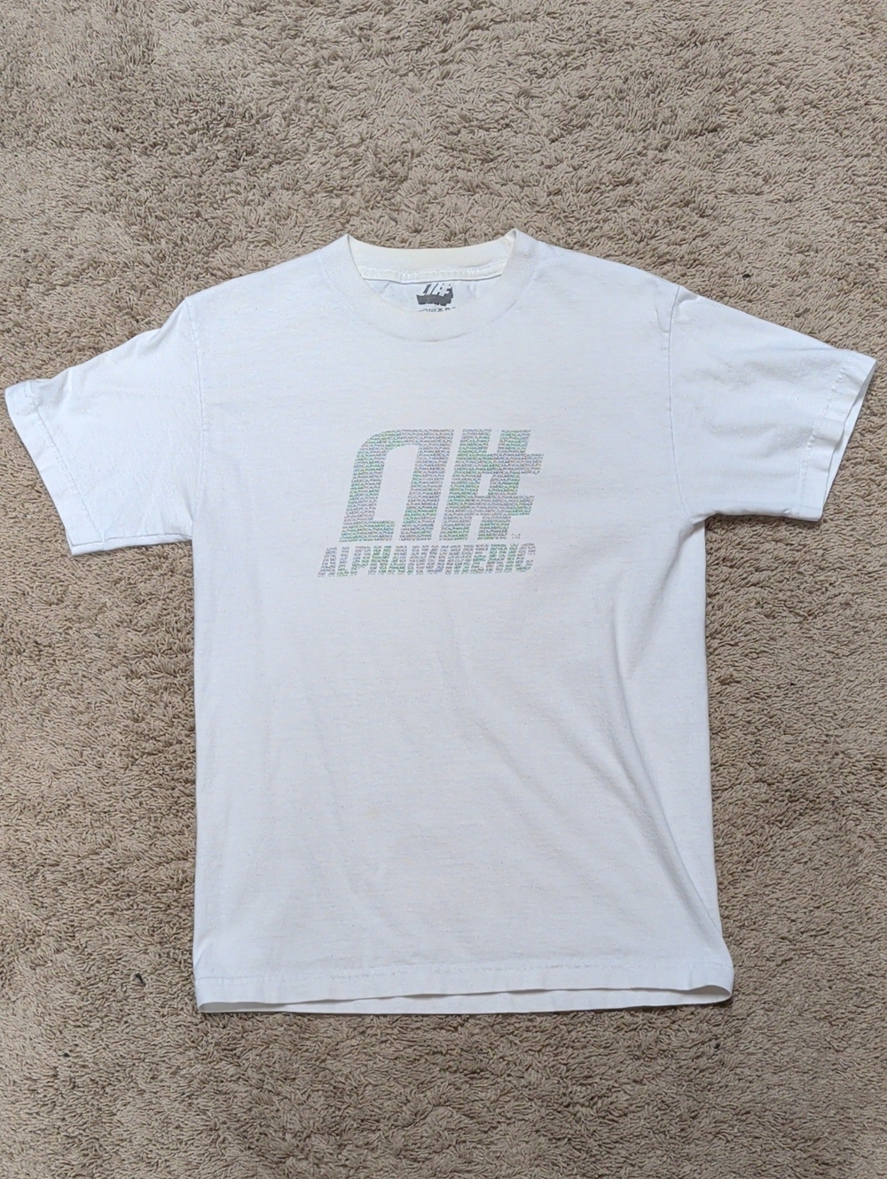 Alphanumeric White Logo Graphic Tee